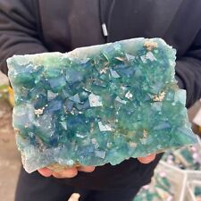 5.1lb Large NATURAL Green Cube FLUORITE Quartz Crystal Cluster Mineral Specimen picture