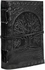 Leather Celtic Tree of Life Book of Shadows Blank Book Wicca Leather Journal picture