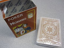 Modiano Plastic Playing Card Deck, POKER LARGE INDEX, ORANGE, Made in Italy, New picture