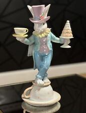 16”  2024 Cottontail Lane PASTEL Mad Hatter Easter Rabbit Teacup Cute W Cupcakes picture