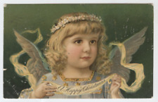 1905 Philadelphia - A HAPPY CHRISTMAS ANGEL child - Embossed PC .  picture