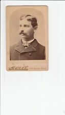 CABINET CARD GREAT AD, S.F. CA,1885 GENTLEMAN ID LARGE HANDLEBAR MUSTACHE picture