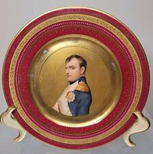 Vintage Napoleon Bonaparte Collectible Gold & Red Portrait Plate picture