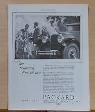 1926 magazine ad for Packard - Hallmark of Excellence the world around picture