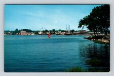 Mystic CT-Connecticut, Connecticut Seaport, Fishing Boats, Vintage Postcard picture