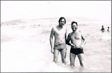 Shirtless Men Hug Beefcake Affectionate Young Guys Gay Interest Vintage Photo picture