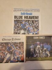3 Lot 2016 Cubs World Series Newspaper Chicago Tribune, Sun Times, Daily Herald picture