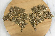 Vintage Burwood Dogwood Tree Branch Wall Plaques 2795 1A/2A 1986 USA Homco picture
