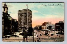 Detroit MI-Michigan, Panoramic View Campus Maritus, c1912 Vintage Postcard picture
