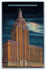 1939 National Bank of Tulsa By Night Tulsa Oklahoma OK Vintage Postcard picture