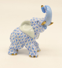 Herend Elephant Blue Fishnet #15266 Mint no box picture