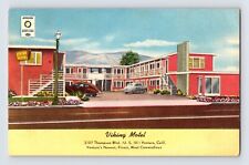 Postcard California Ventura CA Viking Motel Thompson Blvd 1955 Posted Linen picture
