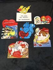Six (6) Vintage Reproduction Valentine’s Cards Envelopes Folded Anthropomorphic picture