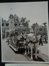 Vintage 1956 Disney Disneyland 8x10 Press Photo Main Street USA Horse Trolley picture