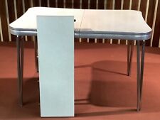 1950s White Chrome Mid-Century Modern  Formica Kitchen Dinner Table Dinette picture