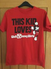 Walt Disney World Original This Kid Loves Disney World  Red T Shirt Mickey Mouse picture