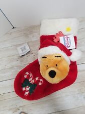 Vtg 1999 Winnie The Pooh Singing Christmas Stocking Plush 3D Disney Store VIDEO picture