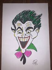 Bob Kane Vintage Signed Inscribed Joker Sketch Batman DC Comics picture