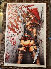 Jamie Tyndall Signed 11x17 Art Print Sexy Beautiful Art - Red Riding Hood picture