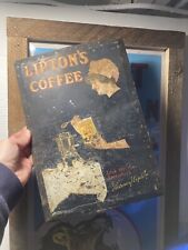 Vintage Original Liptons Coffee Rare Advertising Sign picture