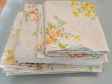 VTG Pequot Double Sheet Set Pink Green Floral Flat Fitted Pillowcases NOS picture