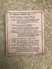 U.S.G.I. GENERAL ORDERS CARD C-231-56/1 picture