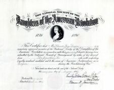 Membership Certificate of the Daughters of the American Revolution - Americana - picture