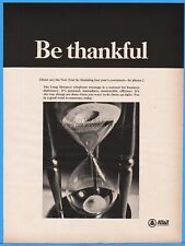 1968 AT&T Bell Telephone Be thankful hourglass photo Long Distance phone Ad picture
