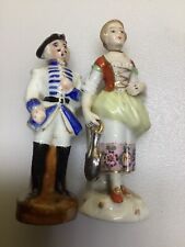 two antique Victorian European, porcelain figures the female has a Dresden maker picture