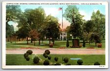 Carlisle Barracks PA~Campus View Commanding Officers Quarters~Vintage Postcard picture