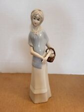 Royal Coronet Porcelain Lady  With Egg Basket Statue Figurine picture