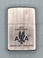 Vintage 1958 American Airlines 1956 Camplane Chrome Zippo Lighter picture
