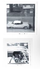 c1950s LOT OF (2) African American Woman Black Nice Old Car Snapshot Photo Snap picture