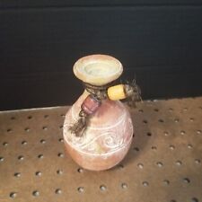 VINTAGE NATIVE SMALL AMERICAN CARVED RED POTTERY VASE POT picture