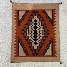 Navajo Rug 31 x 25 Browns Blacks Lazy Lines Nice Tight Weave picture