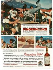 1956 Canadian Club Whiskey Fingerhooks Fingerhakelm Geitau Bavaria Print Ad picture