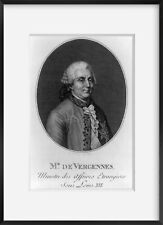 1785 Photo Mr. De Vergennes, ministre des affaires etrangères sous Louis XVI / B picture