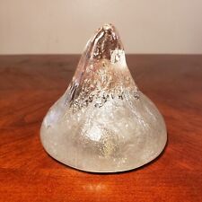 Vintage Hershey's Kiss Clear Glass Candy Paperweight picture