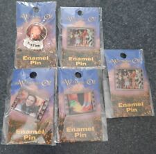 5-1998 Wizard of Oz Enamel Pins- Lion,  Dorothy, Toto, Ruby Slippers, Scarecrow picture