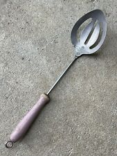 Vintage Advertising Rumford Baking Powder SLOTTED SERVING Spoon wood handle picture