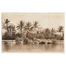 Venitian Pools Coral Gables Florida Postcard Rppc 1915 picture