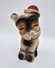 1920s Vintage Carnival Chalkware Bonzo the Dog Figurine Kitschy Bulldog  picture