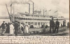 Big Crowd At Perioa, IL Steamer JS Docked 1907 picture