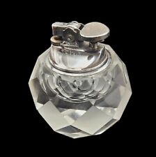 Vintage Swank Cut Crystal Faceted Table Lighter MCM Japan Untested 3