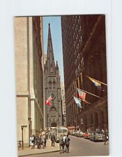 Postcard Wall Street Financial District Trinity Church New York City New York picture