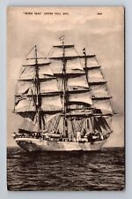 Seven Seas Under Full Sail, Ship, Transportation, Antique, Vintage Postcard picture
