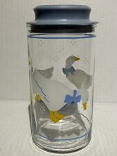 Vintage Country Goose  Glass Canister With Lid picture