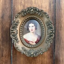 Vintage Cameo Creations Pauline Bonaparte Portrait MCM Victorian Oval Frame picture