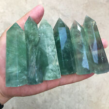 Natural fluorite quartz crystal obelisk wand point healing 10-20pc 2.2LB picture
