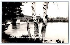 c1940s Patterson Covered Toll Bridge Kennebec River Anson ME RPPC Photo Postcard picture